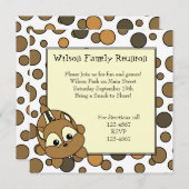 リトルチプムンクかわいこちゃん 招待状 (正面/裏面)