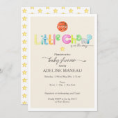 リトルチャンプは途中で水の色のベビーシャワー 招待状 (正面/裏面)