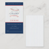 リトルチャンプ野球おむつラッフルベビーシャワー エンクロージャーカード (正面/裏面)