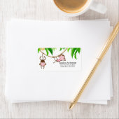 リトルツインズモンキーベビーシャワー住所 シール (インサイチュ)