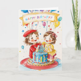 リトルツインズ誕生日カード シーズンカード