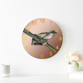 リトルツリーフロッグ油絵を描、ウォールクロック ラージ壁時計 (ホーム)