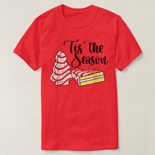 リトルティスザシーズンクリスマスツリーケーキのデビー Tシャツ (デザイン正面)