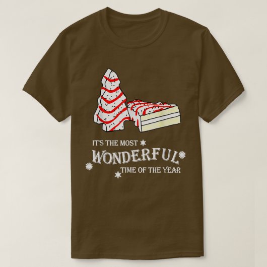 リトルティスザシーズンクリスマスツリーケーキのデビー Tシャツ (デザイン正面)