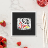 リトルティズザシーズンクリスマスツリーケーキのデビー スタンダードカクテルナプキン (インサイチュ)