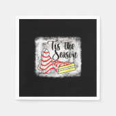 リトルティズザシーズンクリスマスツリーケーキのデビー スタンダードカクテルナプキン (正面)