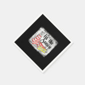 リトルティズザシーズンクリスマスツリーケーキのデビー スタンダードカクテルナプキン (角)