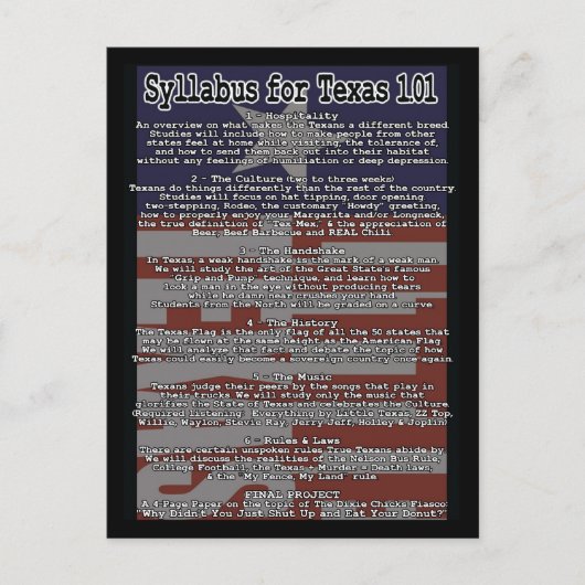 リトルテキサス州1.01はがき ポストカード (正面)