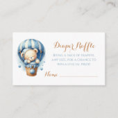 リトルテディベアブルーホットエアバルーン エンクロージャーカード (正面)