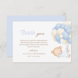 リトルテディベイビーシャワー サンキューカード
