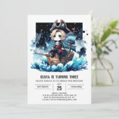 リトルテンプレート海賊誕生日 招待状 (スタンド正面)