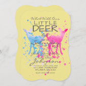 リトルディアウッドランドジェンダーリビール招待状 招待状 (正面/裏面)
