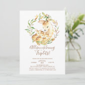 リトルディアトリプレットベビーシャワー招待状 招待状 (スタンド正面)