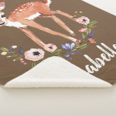 リトルディアネームパーソナライズされたベビーシェルパ毛布 シェルパブランケット (3/4)