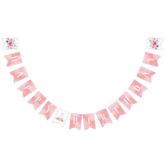 リトルディアハッピーファースト誕生日 バンティングフラッグ (全)