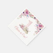 リトルディアファースト誕生日パパーソナライズされたーティ スタンダードカクテルナプキン (角)