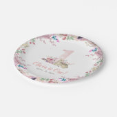 リトルディアファースト誕生日パパーソナライズされたーティ ペーパープレート (アングル)