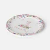 リトルディアファースト誕生日パパーソナライズされたーティ ペーパープレート (アングル)