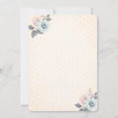 リトルディアフラワーウォーターカラーベビーシャワー 招待状 (裏面)