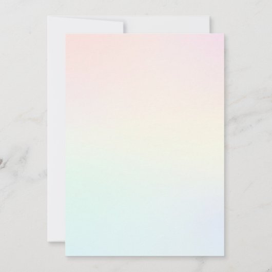 リトルディアフローラファースト誕生日招待状 招待状 (裏面)