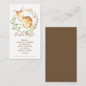 リトルディアベビーシャワーおむつラッフルチケット エンクロージャーカード (正面/裏面)