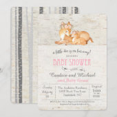 リトルディア・バーチガール・ベイビーシャワー招待状 招待状 (正面/裏面)