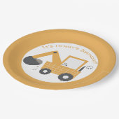 リトルディガー建築誕生日 ペーパープレート (アングル)