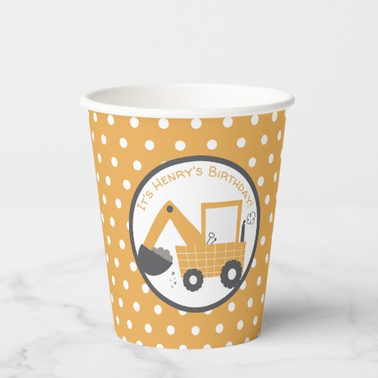 リトルディガー建築誕生日 紙コップ (正面)