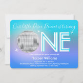 リトルディスコダンサー ワンファーストバースデー招待状 招待状 (正面)