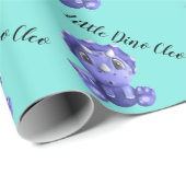 リトルディノオンザウェイベイビーシャワーラッピング紙 ラッピングペーパー (ロールコーナー)