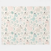 リトルディノディライト フリースブランケット (正面(横))