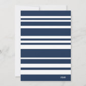 リトルディノファースト誕生日恐竜テーマボーイネイビー 招待状 (裏面)