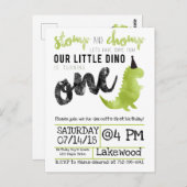 リトルディノファースト誕生日恐竜テーマボーイ ポストカード (正面/裏面)