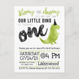 リトルディノファースト誕生日恐竜テーマボーイ ポストカード