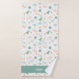 リトルディノペルソナライズドキッズ バスタオル