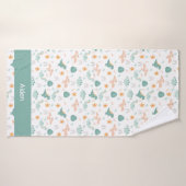 リトルディノペルソナライズドキッズ バスタオル (バスタオル)