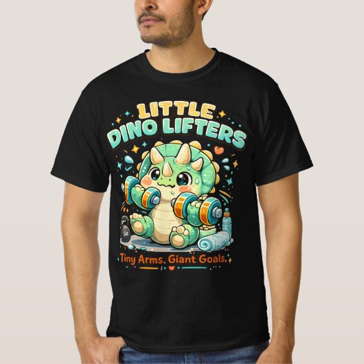 リトルディノリフターズ 8KG | 小さな腕で大きな目標 Tシャツ (正面)
