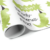 リトルディノ誕生日テーマ恐竜ベビーシャワー ラッピングペーパー (ロールコーナー)