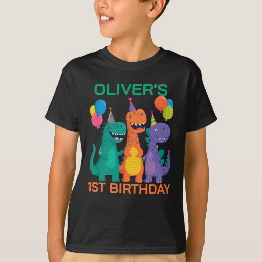 リトルディノ1歳の誕生日 Tシャツ (正面)