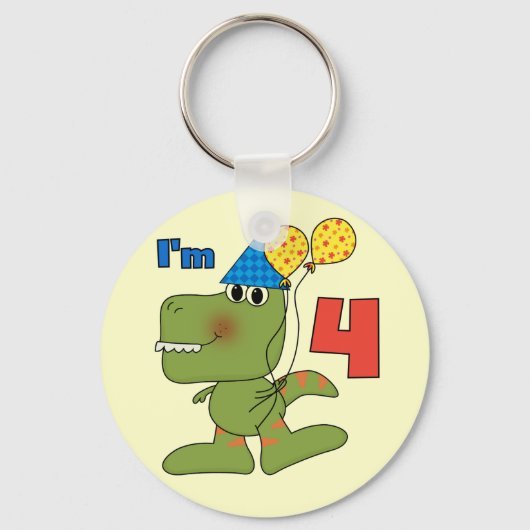 リトルディノ4th誕生日Tシャツとギフト キーホルダー (正面)