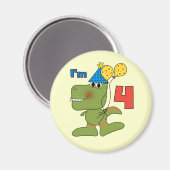 リトルディノ4th誕生日Tシャツとギフト マグネット (正面/裏面)