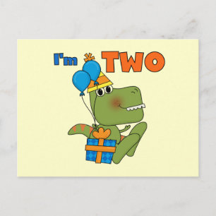 リトルディノ 2歳の誕生日Tシャツとギフト ポストカード