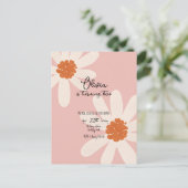 リトルデイジーテーマの女の子の誕生日招待状 ポストカード (スタンド正面)