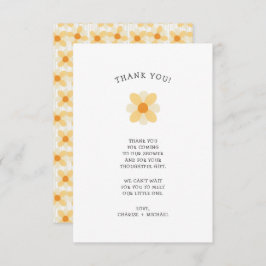 リトルデイジー赤ちゃんシャワーありがとう サンキューカード