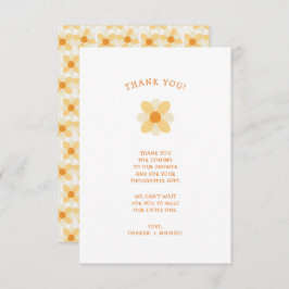 リトルデイジー赤ちゃんシャワーありがとう サンキューカード