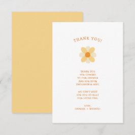 リトルデイジー赤ちゃんシャワーありがとう サンキューカード