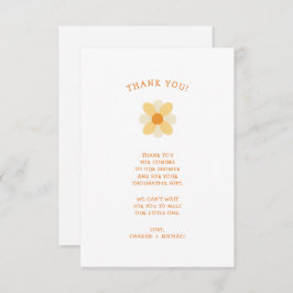 リトルデイジー赤ちゃんシャワーありがとう サンキューカード