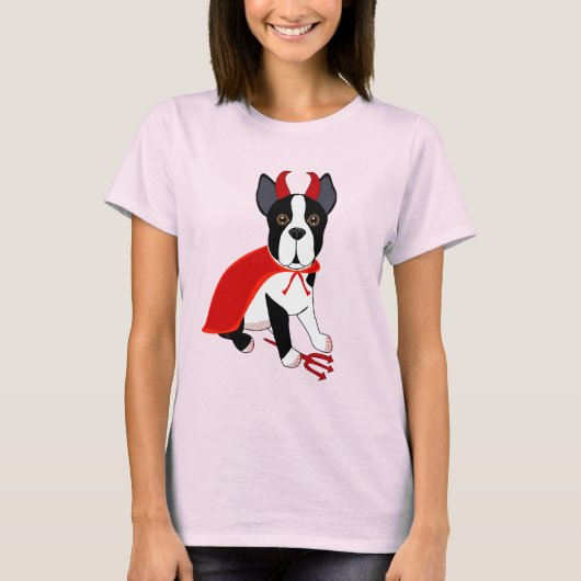 リトルデビルハロウィーン犬 Tシャツ (正面)