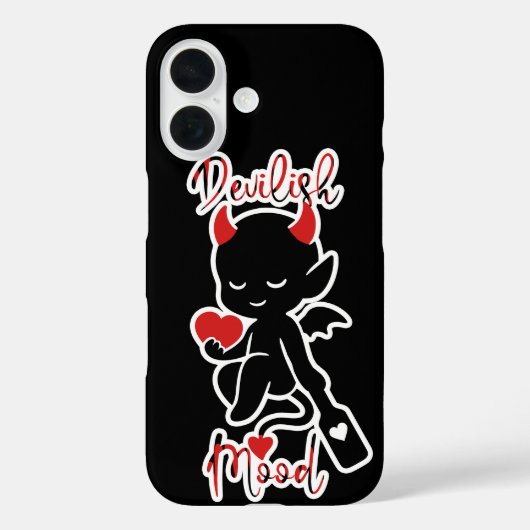 リトルデビルバディラブパドル "悪魔的な気分" Case-Mate iPhoneケース (裏面)