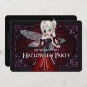 リトルデビルレディバグファンタジーハロウィーン招待状2 招待状 (正面/裏面)